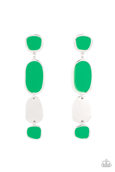 All Out Allure - Green Paparazzi Earrings