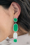 All Out Allure - Green Paparazzi Earrings