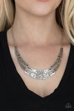 Stick To The ARTIFACTS - Silver Paparazzi Necklace