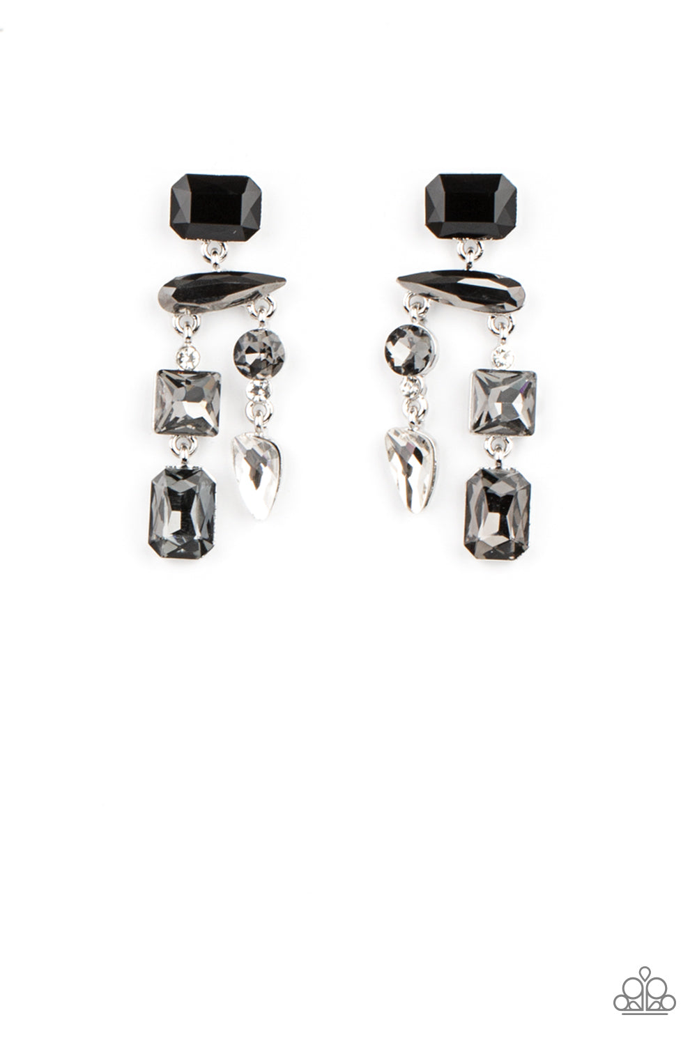 Hazard Pay - Silver Paparazzi Earrings