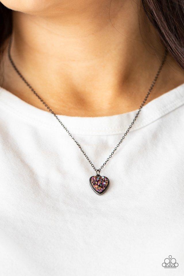 Pitter-Patter, Goes My Heart Purple Paparazzi Necklace