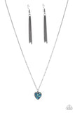 Pitter-Patter, Goes My Heart Blue Paparazzi Necklace