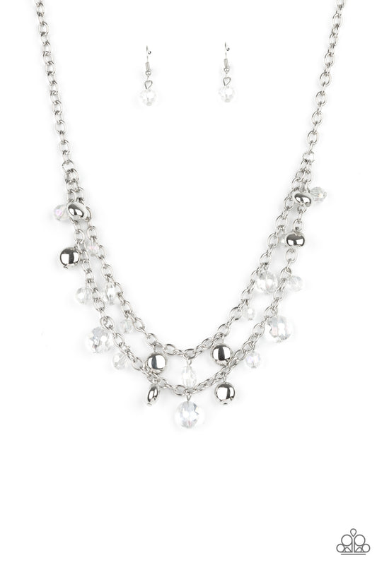 Ethereally Ensconced - White Paparazzi Necklace