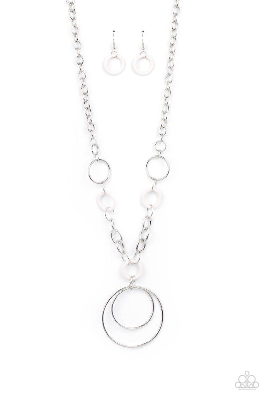 HOOP du Jour - White Paparazzi Necklace