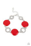 Garden Regalia - Red Paparazzi Bracelet