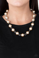 Ensconced in Elegance - Brown Paparazzi Necklace
