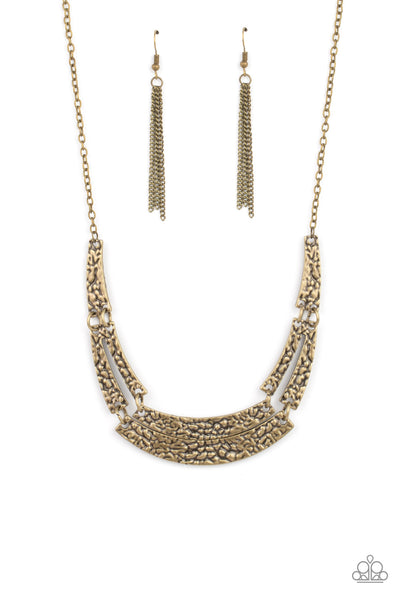 Stick To The ARTIFACTS - Brass Paparazzi Necklace