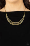 Stick To The ARTIFACTS - Brass Paparazzi Necklace