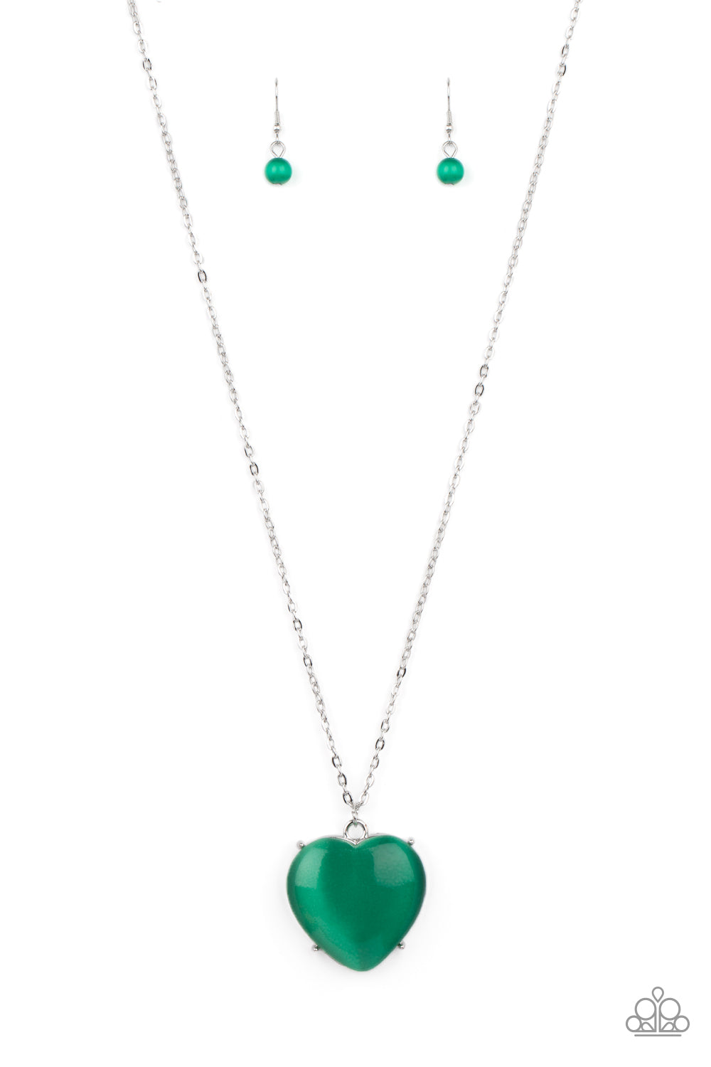 Warmhearted Glow - Green Paparazzi Necklace