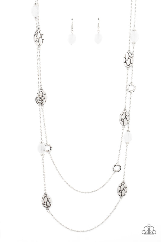 Cobble Creeks - White Paparazzi Necklace