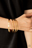 How Do You Stack Up? - Gold Paparazzi Bracelet