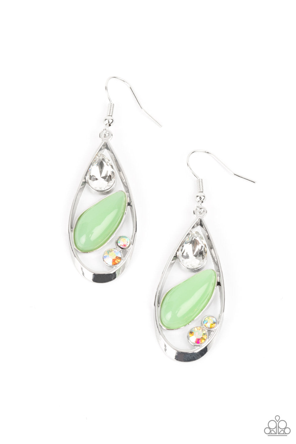 Harmonious Harbors - Green Paparazzi Earrings