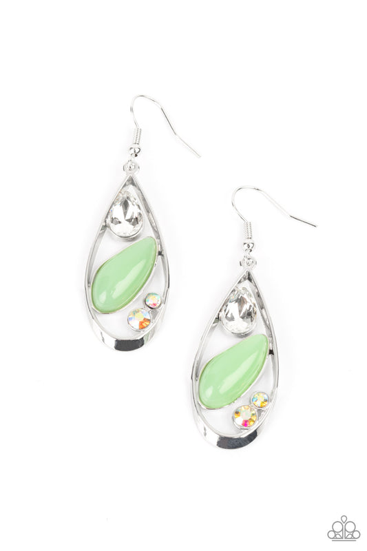 Harmonious Harbors - Green Paparazzi Earrings