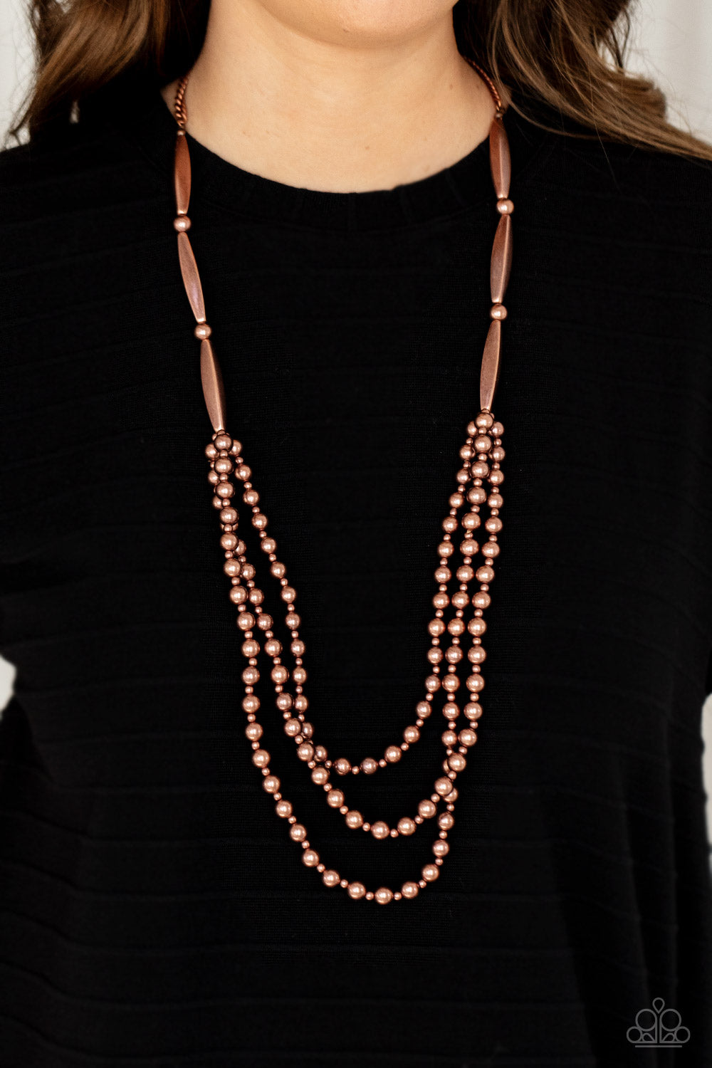 Beaded Beacon - Copper Paparazzi Necklace
