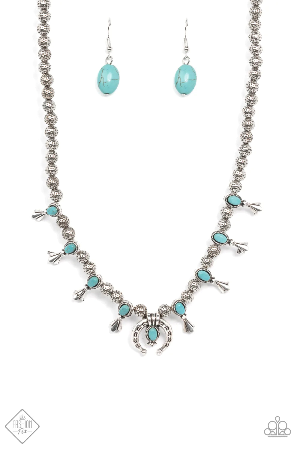 Luck of the West Blue Paparazzi Fashion Fix Necklace