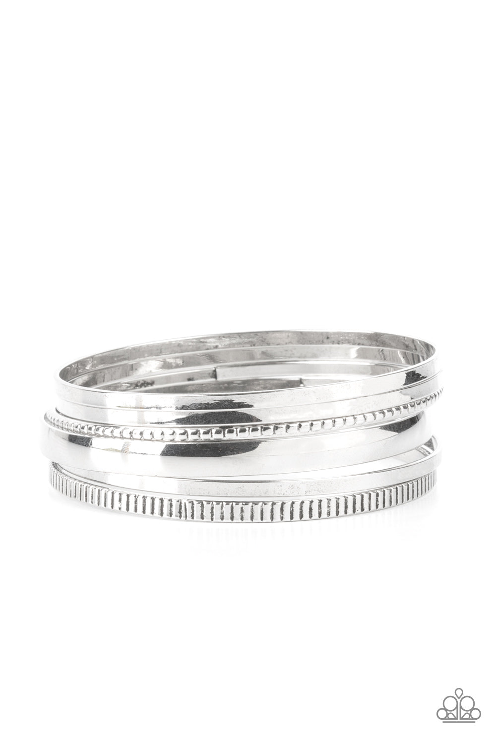 Gliding Gleam - Silver Paparazzi Bracelet