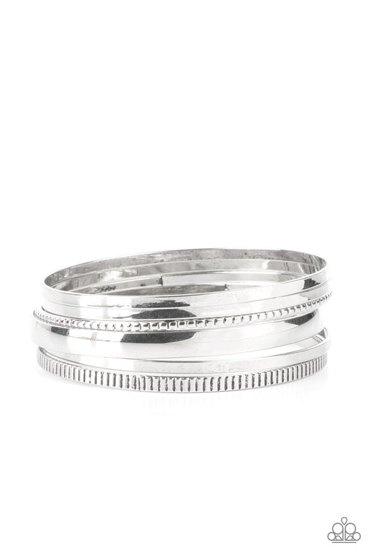 Gliding Gleam - Silver Paparazzi Bracelet