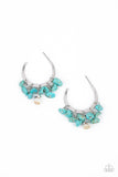 Gorgeously Grounding - Blue Paparazzi Earrings