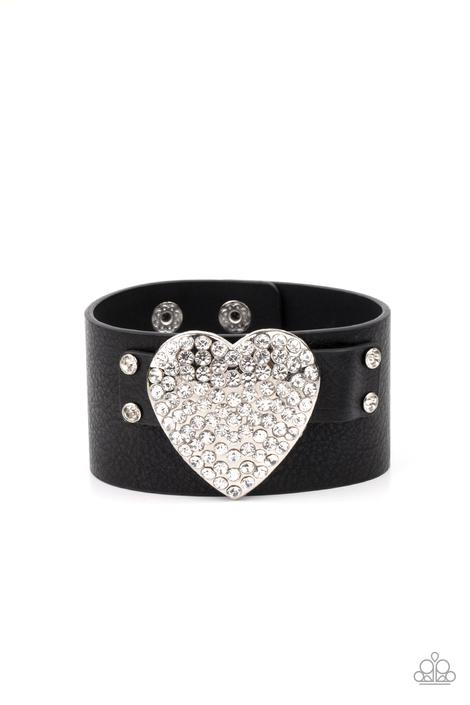 Flauntable Flirt - Black Urban Paparazzi Bracelet