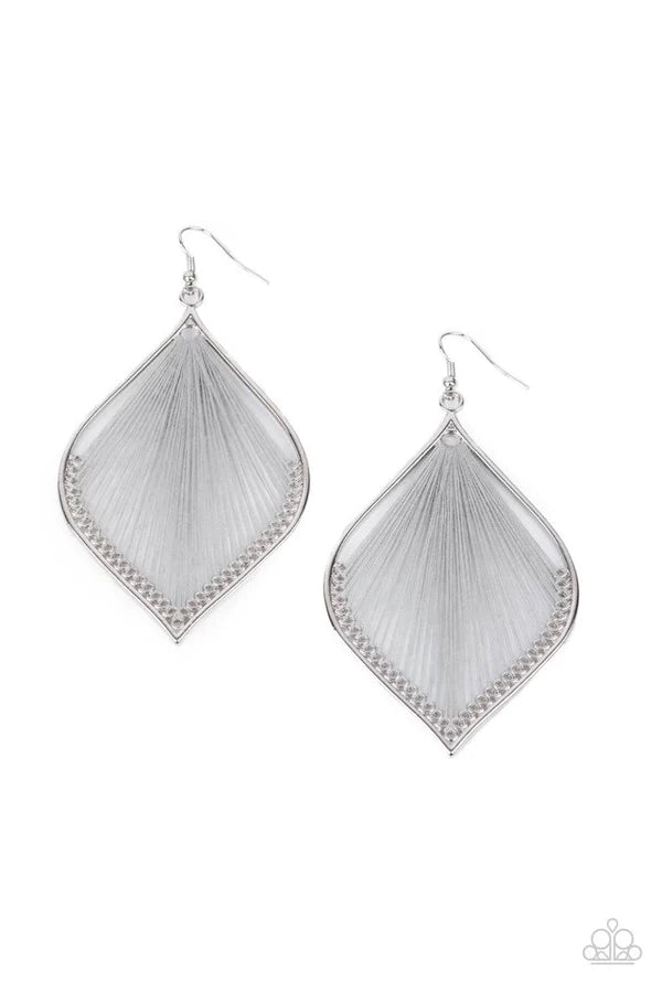 String Theory Silver Paparazzi Earrings