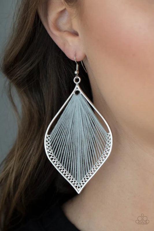String Theory Silver Paparazzi Earrings