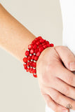 Nice GLOWING! - Red Paparazzi Bracelet