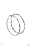 Subtly Sassy - Silver Paparazzi Clip-On Hoop Earrings