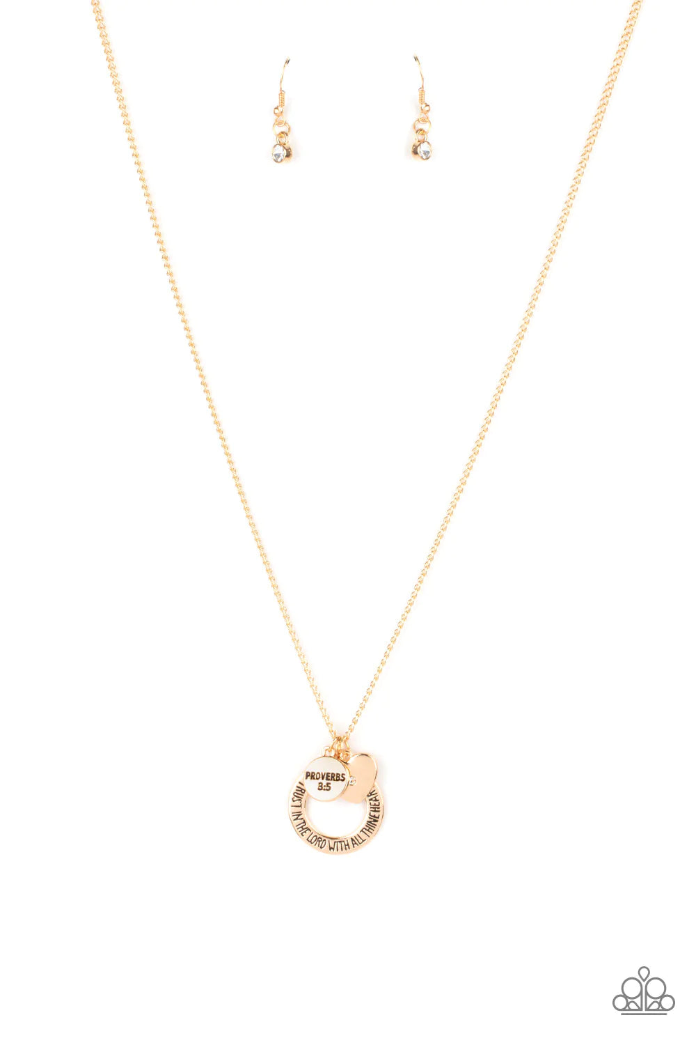 Full Of Faith - Gold Paparazzi Necklace