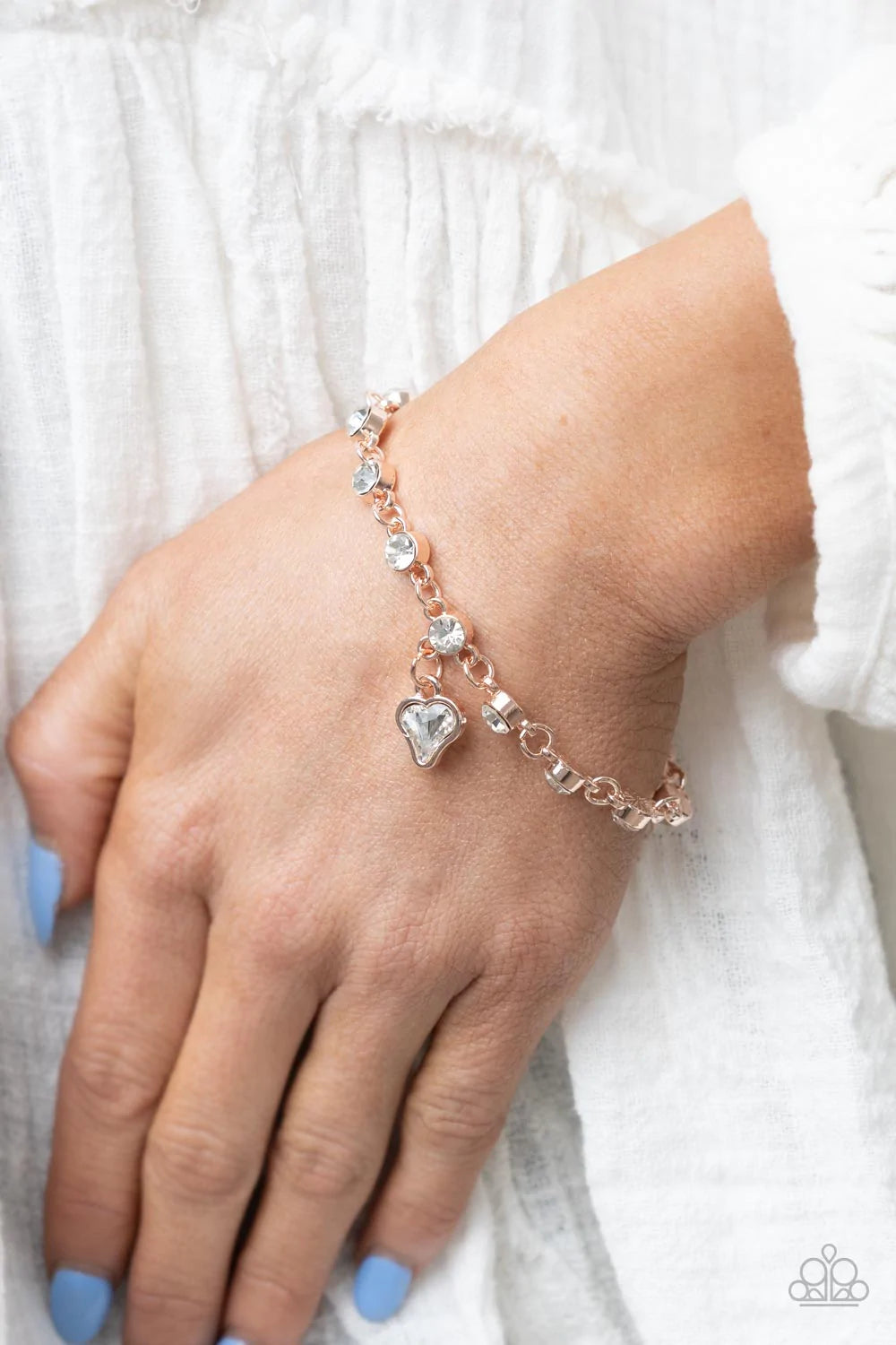Sweet Sixteen - Rose Gold Paparazzi Bracelet