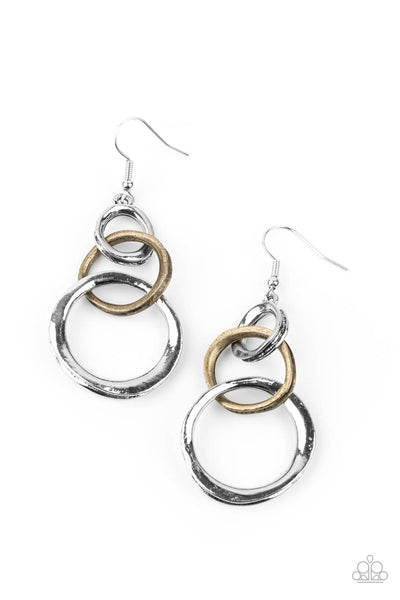Harmoniously Handcrafted - Silver Paparazzi Earrings