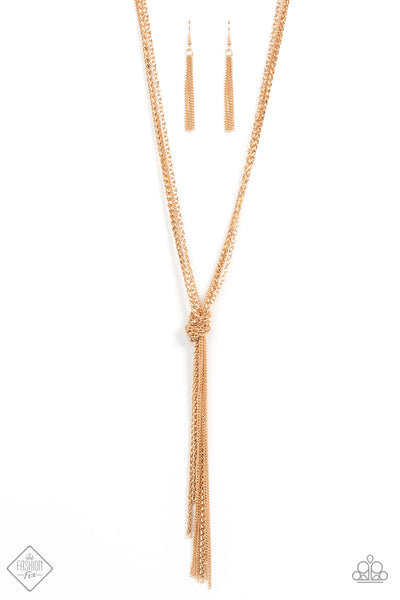 KNOT All There - Gold Paparazzi Necklace