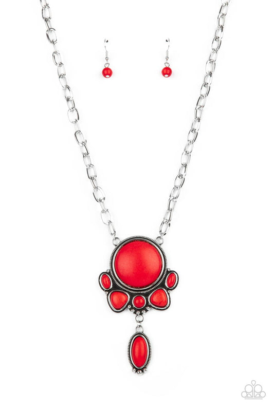Geographically Gorgeous - Red Paparazzi Necklace