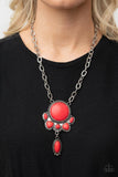 Geographically Gorgeous - Red Paparazzi Necklace