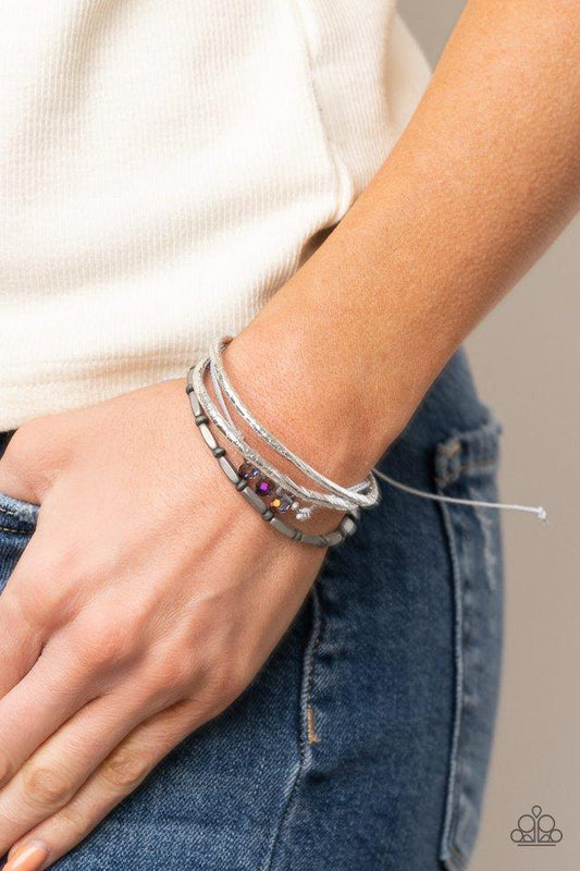 Holographic Hike Silver Paparazzi Urban Bracelet