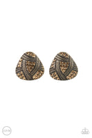 Gorgeously Galleria - Brass Paparazzi Earrings