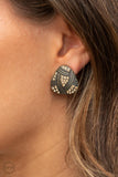 Gorgeously Galleria - Brass Paparazzi Earrings