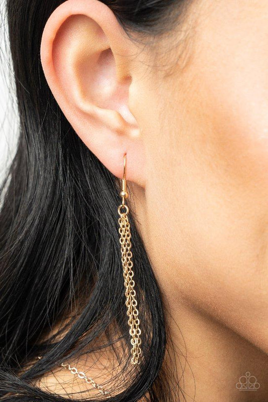 Think PAW-sitive Gold Paparazzi Necklace