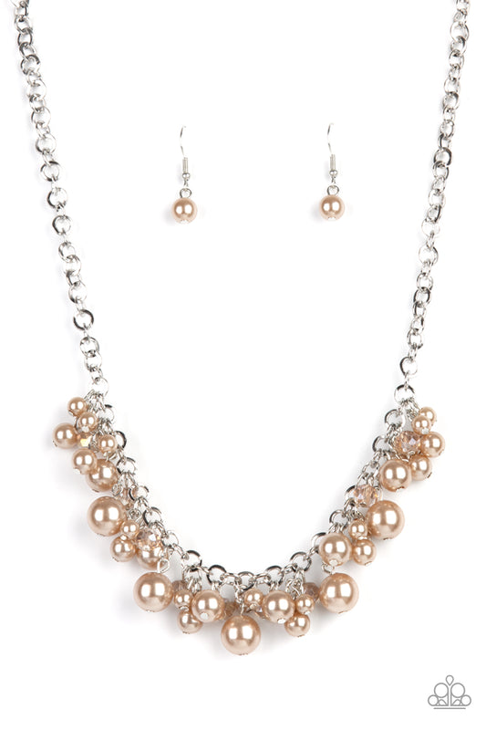 Positively PEARL-escent - Brown Paparazzi Necklace