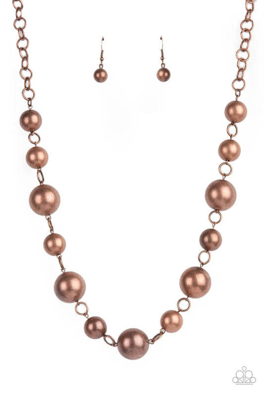 Commanding Composure - Copper Paparazzi Necklace