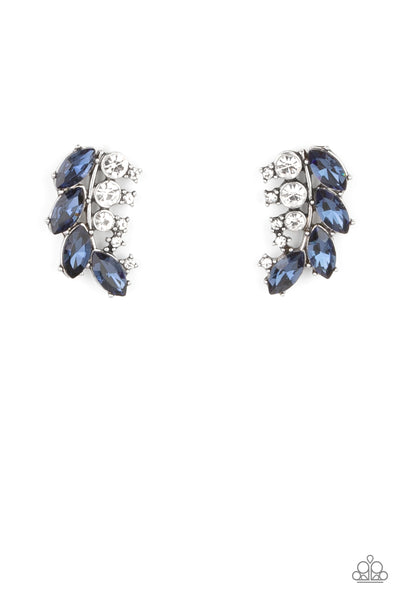 Flawless Fronds - Blue Paparazzi Earrings