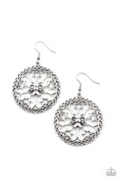 Floral Fortunes - Silver Paparazzi Earrings