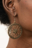 Floral Fortunes - Brass Paparazzi Earrings