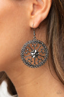 Floral Fortunes - Black Paparazzi Earrings