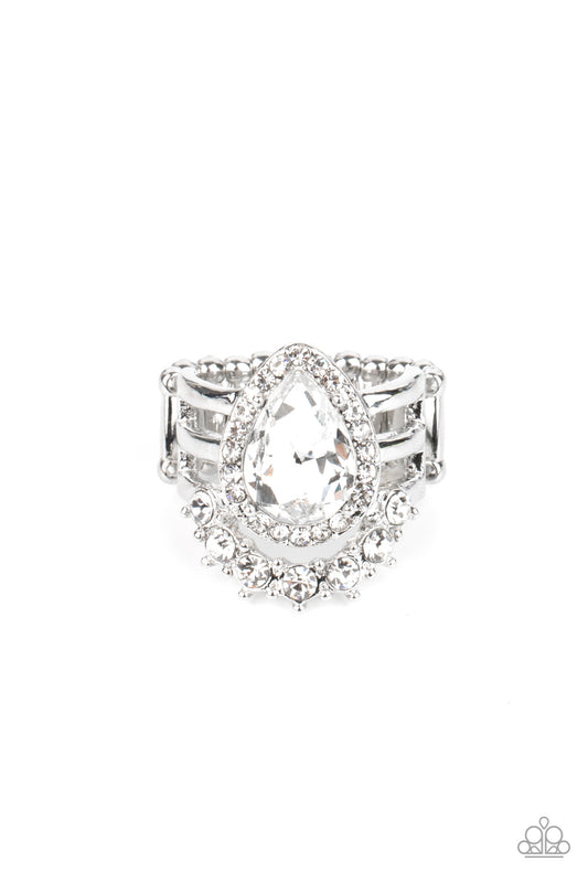 Elegantly Cosmopolitan - White Paparazzi Ring