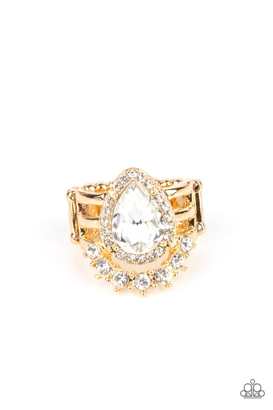 Elegantly Cosmopolitan - Gold Paparazzi Ring