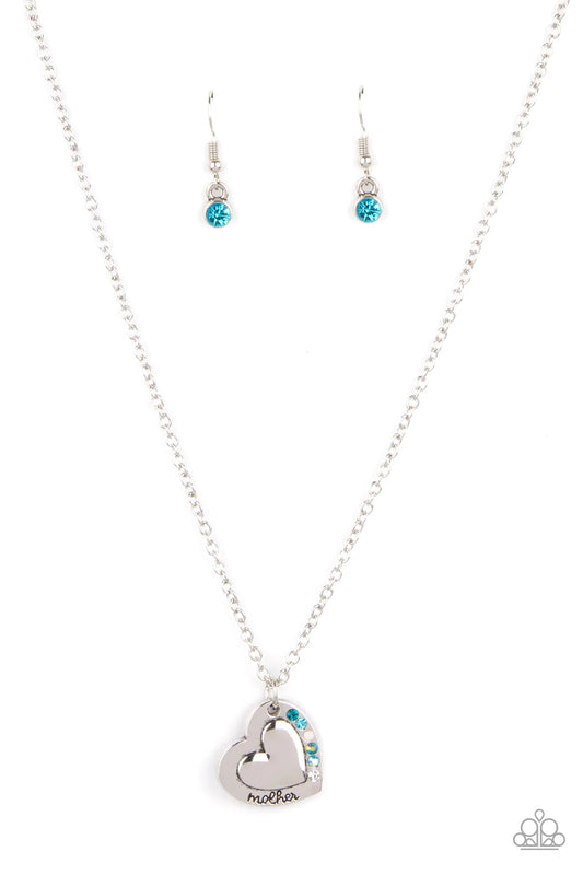 Happily Heartwarming Blue Paparazzi Necklace