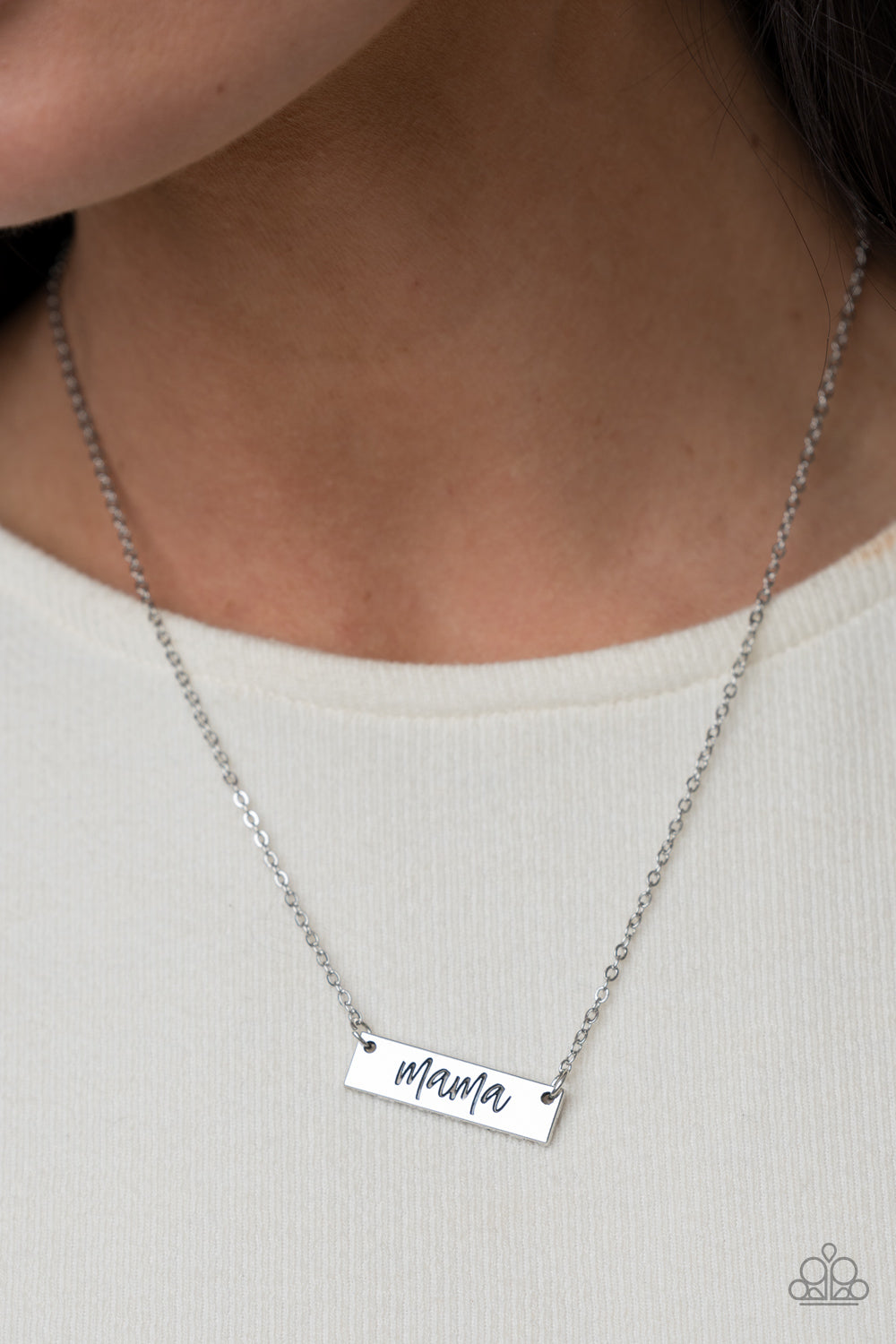 Blessed Mama - Silver Paparazzi Necklace
