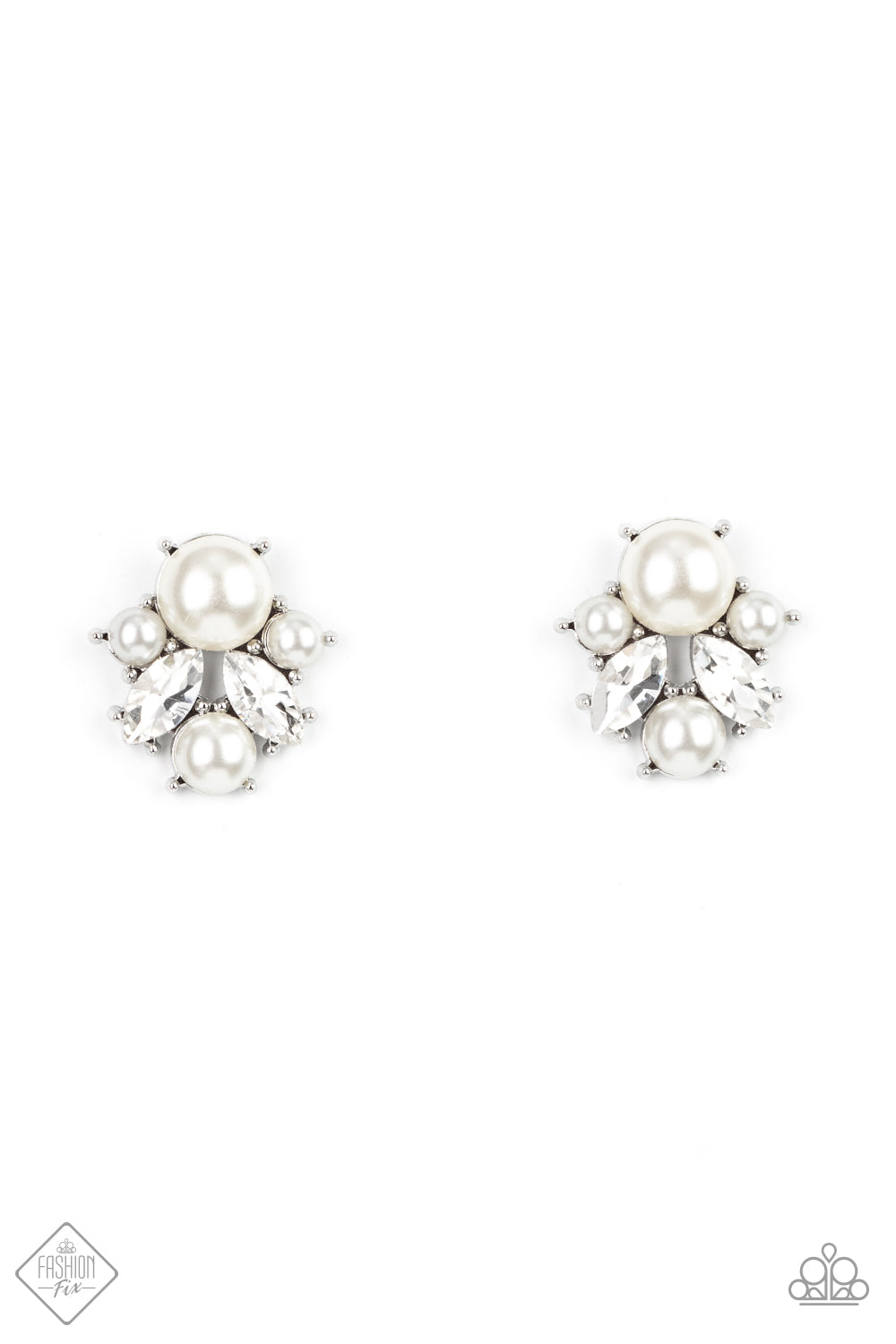 Royal Reverie White Paparazzi Earrings
