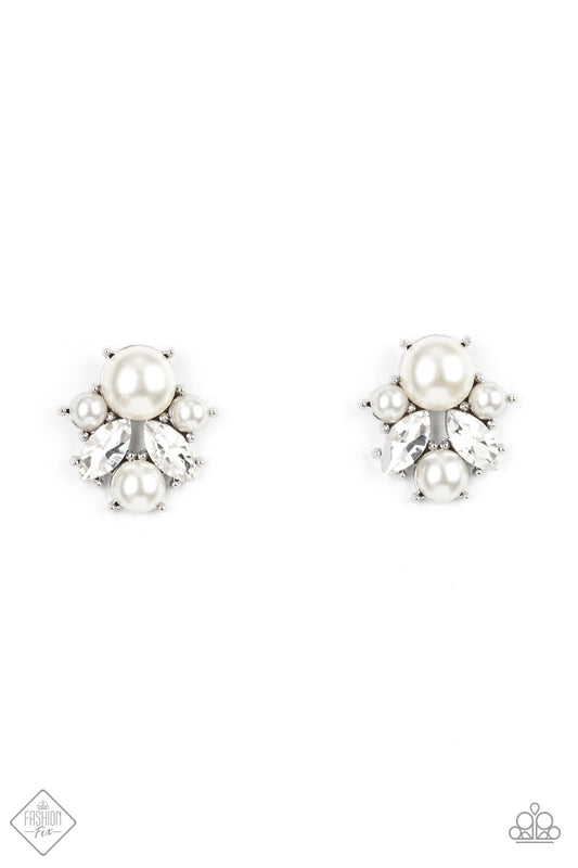 Royal Reverie White Paparazzi Earrings
