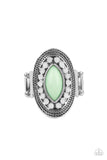 Tea Light Twinkle - Green Paparazzi Ring